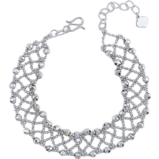 Lao Fengxiang PT950 platinum bracelet for women platinum starry star fruit chain bracelet gourd bouncy bead platinum about 11.17g/platinum bouncy bead lace woven bracelet