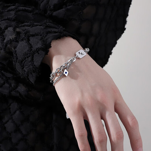 MZMZ platinum bracelet for men pt950 platinum zodiac sign decoration versatile accessories Valentine's Day birthday gift for boyfriend and girlfriend Same day/next day delivery - light luxury fashion zodiac sign bracelet note zodiac sign