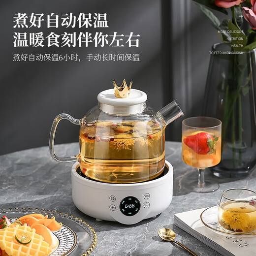 Kangmao Health Pot Fully Automatic Thickened Glass Frying Chinese Medicine Pot Office Household Multifunctional Intelligent Appointment Insulation Tea Maker Electric Kettle Soup Cooker Porridge Boil Water Platinum Fully Intelligent Model + Glass Teapot 1.5L + Glass Stew Pot 1.5L