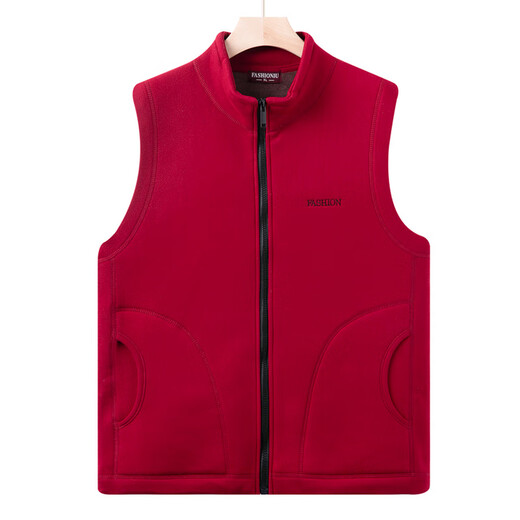 Xiaofu dad's winter warm vest zipper middle-aged and elderly men's base layer cold-resistant cardigan vest vest top waistcoat