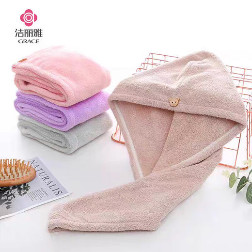Dry hair cap for women, quick-drying, super absorbent, thickened hair towel, head bath towel, mother and baby green one