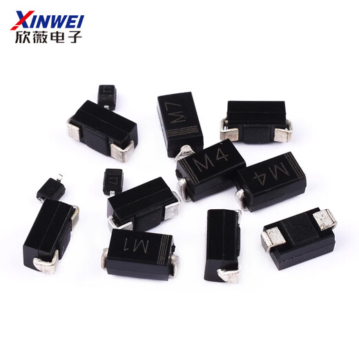 1N4007 IN4004 1N4001 SMD rectifier diode SMA package silk screen T7 M7 M4 M1 MDD/Chenda SOD4007 printed D7 SOD-125