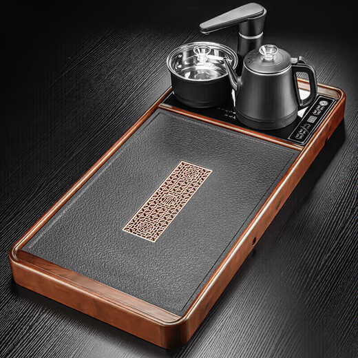 Original and automatic water boiling integrated tea tray Kung Fu tea set home complete set of teacups teapot office reception modern tea table