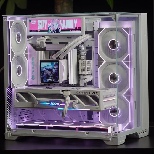 ASUS Ryzen R7 9800X3D host RTX5070Ti/5080/9070xt graphics card Bauhaus vision compact gaming desktop assembly computer desktop complete machine pure white model 9800X3D+ without independent graphics card | with two