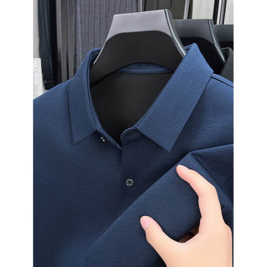 GY Yager Men's Long Sleeve Wool Shirt 2025 Spring and Autumn Business and Casual Ironing Shirt Style Six G15833 Purple Red S 165/80A