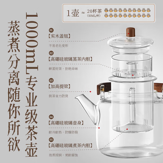 Bear Electric Ceramic Stove Mini Tea Stove Black Tea Old White Tea Pu'er Healthy Tea Stove Small Household Heating Multi-function Non-picking Pot Soft Cooking Surrounding the Stove for Tea DTL-J13Z5 with Teapot 1L