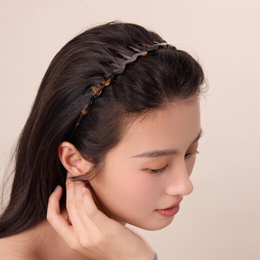 Chimera (CHIMERA) retro acetate plate wavy hair hoop that does not stretch over the head, high head, non-slip face wash hairpin girl birthday gift