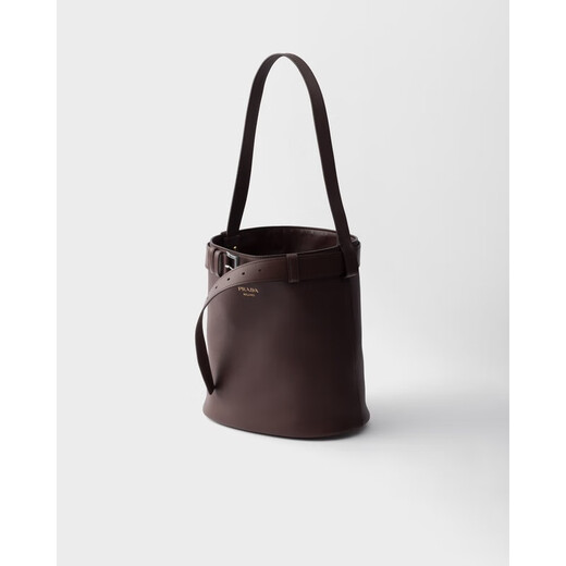 PRADA women's heather calfskin letter logo handbag 1BE085_2CY9_F0NBL_V_SBO 1BE085_2CY9_F0NBL_V_SBO