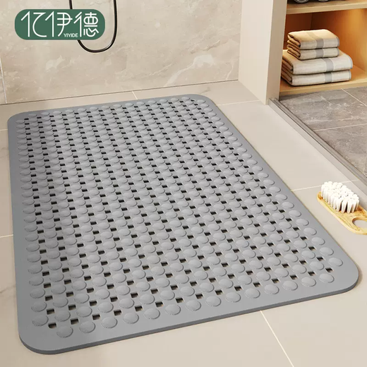 Yusenyi Bathroom Anti-slip Mat Shower Bathroom Bath Special Foot Mat Hotel Bathtub Waterproof Mat Toilet Anti-fall Floor Mat Twill Bubble Light Pink 36x70cm