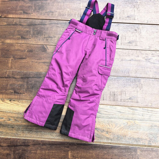 Autumn and winter children and babies outdoor bib ski pants for boys and girls windproof, waterproof and warm assault cotton pants trade sky blue 40 2T suitable for heights around 90