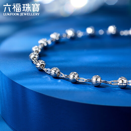 Lukfook Jewelry Platinum Bracelet Shining Watermelon Beads Platinum 950 Gift for Girlfriend Price HEP0002DS About 3.30g