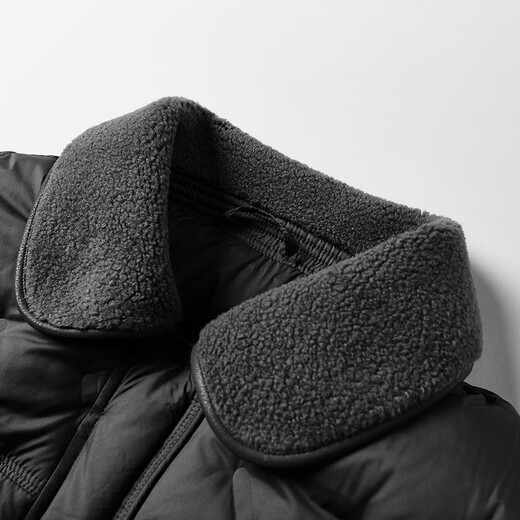 Xiangying Lightweight Down Jacket Women's Short 2025 Winter New Style Spliced Lapel 90 White Duck Down Dark Gray Jacket Dark Gray L 165/88A/110-125Jin Jin is equal to 0.5 kg