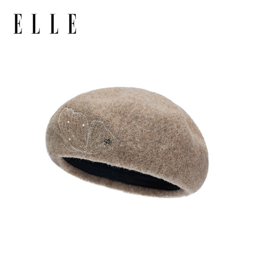 ELLE beret women's autumn and winter elegant octagonal hat retro versatile painter's hat fashionable beret hat one size fits all classic black