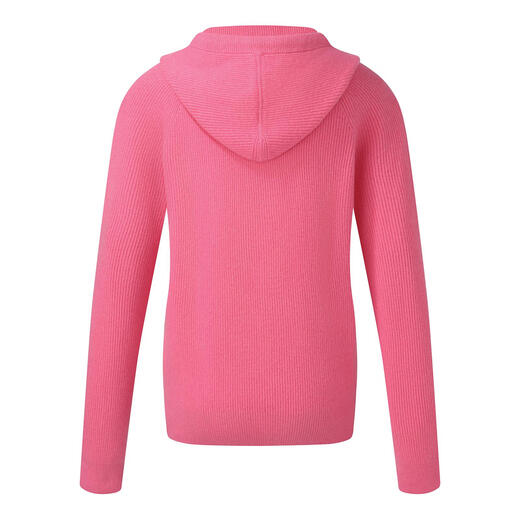 Gloria full wool hooded pullover sweater for women 2025 new winter popular small pullover 1EDJ5J470 35R rose pink XS