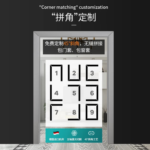 Woba (WO8) Thickened Titanium Aluminum Alloy Corner Guards No Punching, Corner Guards, Corner Guards, Table Edge Anti-collision Protection Can Be Customized, Mineral White, Width 36*36MM, Thickness 2MM 1.8m