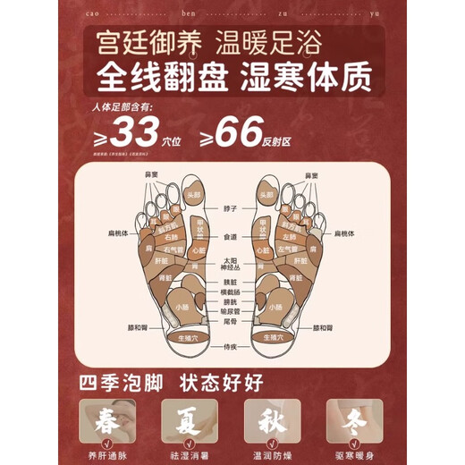 Yinqian Foot Bath Medicinal Pack Moisture Helps Sleep and Perspiration Dried Mugwort Leaves Dried Ginger Saffron to Dispel Cold and Detoxify Foot Bath Pack for Men and Women Dehumidifying 30 Packs/900g Greasy Acne and Wet Body Swelling