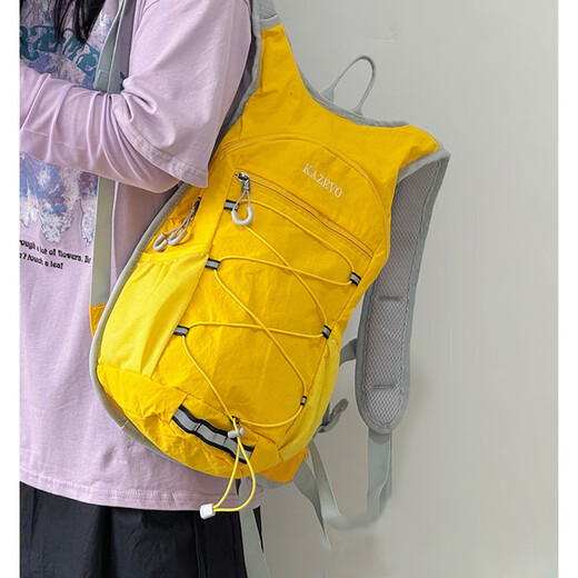 Xingxi Mountaineering Bag Travel Bag Large Capacity Men's and Women's Outdoor Fitness Hiking Backpack Backpack Women's Travel Lightweight Yellow (Single Bag)