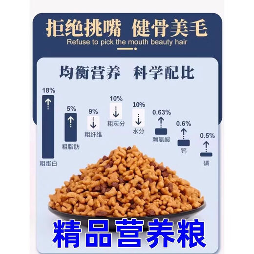 BEYZK universal large packaging 5Jin Jin is equal to 0.5kg, packed with cheap dog food 2.5kg adult dog puppy food stray dogs special local dogs eat 0lb