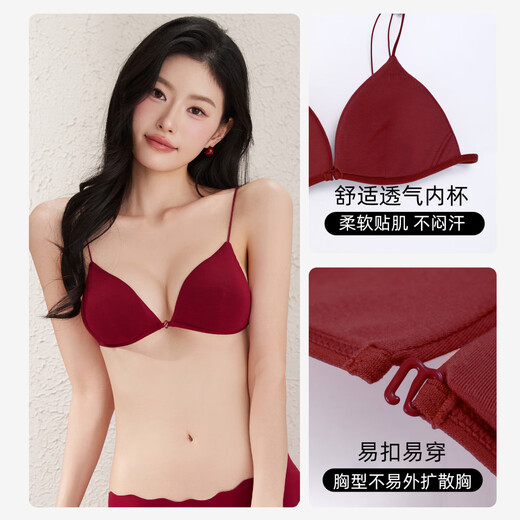 Miss Polly's 2026 zodiac year of the horse zodiac year clothes red underwear set for women, year of the horse gift for girls, practical and high-end sense 1. zodiac year of the year underwear red suit (with 2 pairs of horse year socks type A) S (32/70ABC universal)