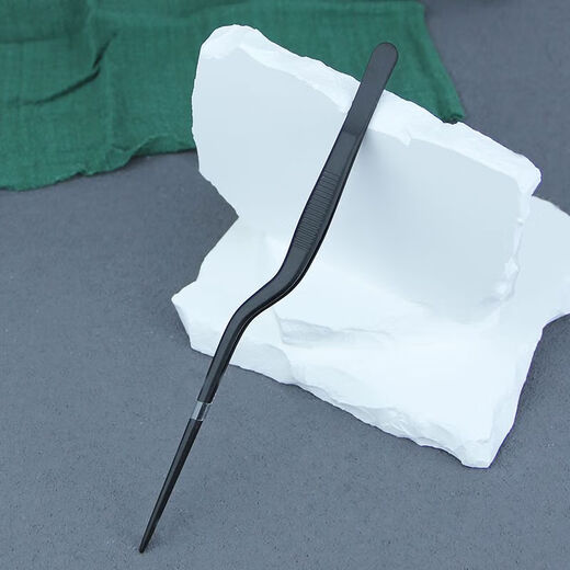 Vinoa western food chef special plating tweezers stainless steel kitchen food clamp molecular cuisine plating clamp mithran silver 16.1