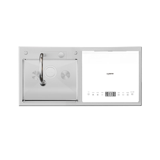 Merkfield crushed residue built-in dishwasher large capacity sink type kitchen household fully automatic ultrasonic disinfection and drying three-in-one stainless steel sterilization hot air drying small flying fish type sink dishwasher - white right side dishwasher