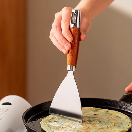 Zwilling German quality stainless steel frying spatula, Tiramisu special spatula, Teppanyaki flat spatula, pancake fruit spatula, semi-circular cooking spatula, large size 11.5cm