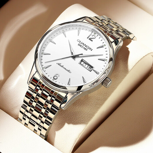 GUANQIN watch men's mechanical watch Swiss certified fully automatic business watch waterproof luminous men's watch as a gift for boyfriend