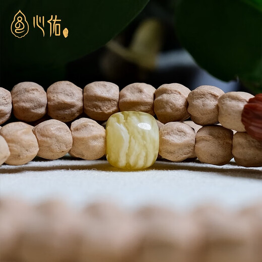 Xinyou natural Russian beeswax demon flower single old barrel beads single bead loose beads with beads Xingyue accessories separated beads top beads demon flower old barrel 8mm/single