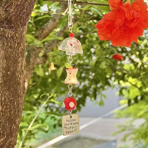 Star wishing bottle pendant original homemade mobile phone chain ins style mobile phone chain cute pendant gift bag pendant four-leaf clover green star bottle