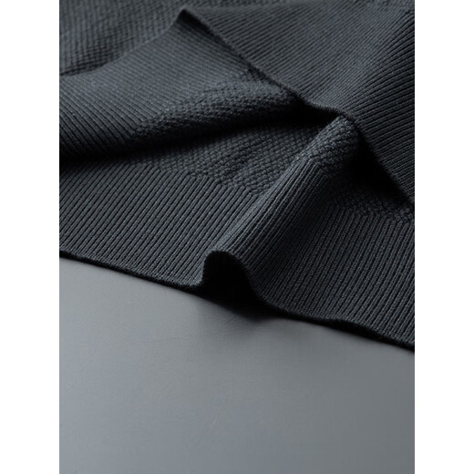 VARWANEO international first-line brand autumn and winter Henry collar sweater men's black button sweater plus fat large size loose casual black XL (120-140) Jin Jin is equal to 0.5 kg