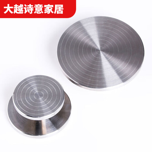 Huanjin Ceramics Stainless Steel Turntable Sculpture Clay Turntable Model Mounting Table Cake Double-sided Rotating Display Turntable Gray Turntable 15CM Paint Process