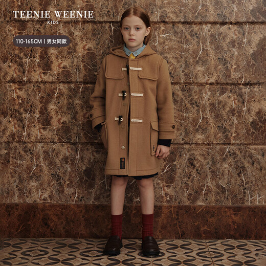 Teenie WeenieKids Bear Vêtements pour Enfants 25ème Nouvel Automne et Hiver Manteau Long en Laine mélangée pour garçons et Filles Rouge 165 cm