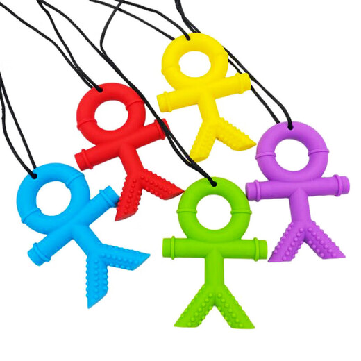 Food grade baby soothing anti-biting hand bite gel oral molar stick baby silicone teether red 1 pack