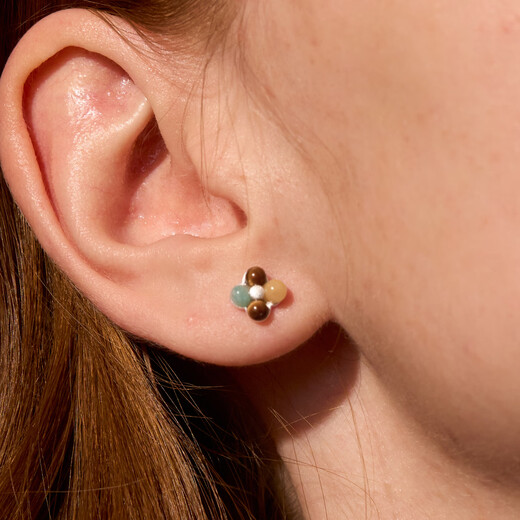 Arsis small forest earrings, original design earrings for women, sweet temperament, birthday gift for girlfriend, small magic mushroom earrings (single)