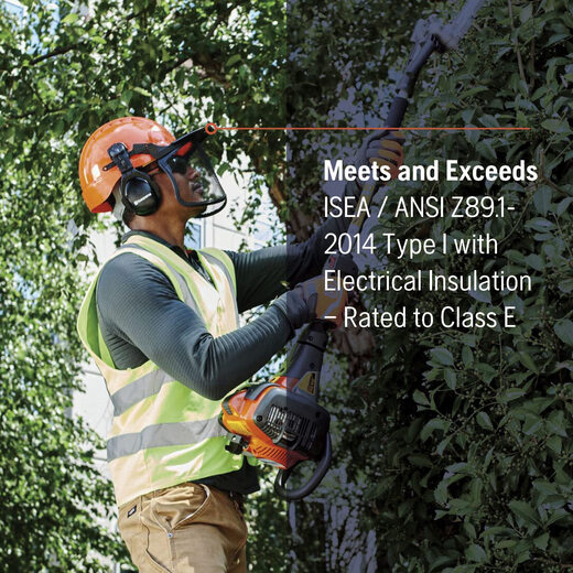 Husqvarna 592752602 Chainsaw Helmet with Metal Mesh Face Orange One Size