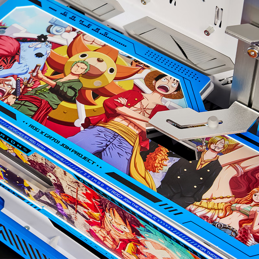 ASUS ROG GR701 God of Creation Weißes Gehäuse Fubuki EVA-Serie Kundenspezifischer UV-Druck Farbwechsel Full-Tower-Thema Kundenspezifisches Gehäuse Wildleder Kundenspezifisches ARGB Vollständiger Satz Lichtpaneele Einteiliges weißes Gehäuse + UV-Lichtpaneel Bestehende Lösungsanpassung