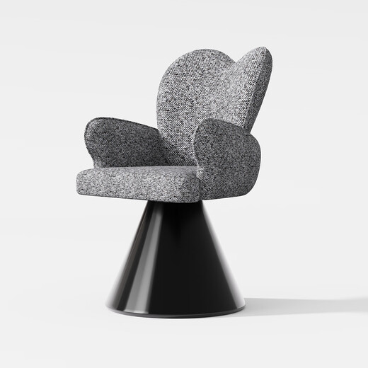 Counterclockwise makeup chair Italian style light luxury high-end dressing table stool girl's bedroom cloakroom nail art chair b383 makeup chair brown pink