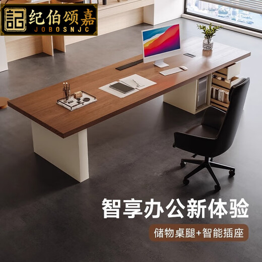 JOBOSNJC Italian light luxury solid wood office computer desk bedroom desk designer creative business boss desk simple executive desk 160*80*73*3cm ash wood desk