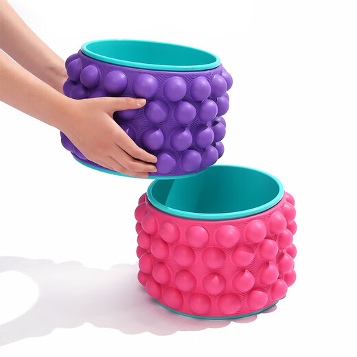 Zailu yoga wheel, beautiful shoulders and open back, beginner’s back bending tool, Pilates circle supplies, yoga rolling back and waist beauty equipment, blue outside and blue inside, anti-stress coach model