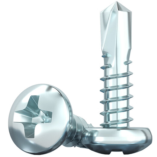 Tianzhuo Hardware national standard hard-plated galvanized round head cross drill tail screw self-drilling self-tapping nail pan head dovetail wire specializes in iron sheet steel M4.2*38 5000 pieces per box