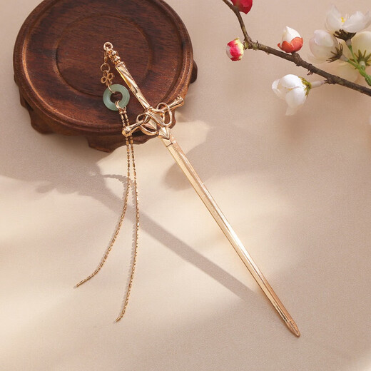 Rong Xia sword hairpin, tassel hairpin, ancient style Hanfu accessories, decorative styling headwear, hairpin, hairpin, simple ancient style, sword hairpin pendant, tassel style.