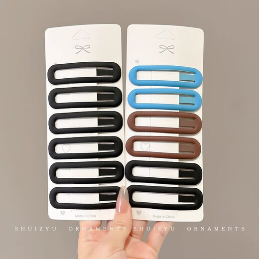 Frosted bb hair clip for women 2025 new style side clip for forehead broken hair bangs clip back of head clip headband hair clip main picture hot sale 6 pieces (90% buy me)