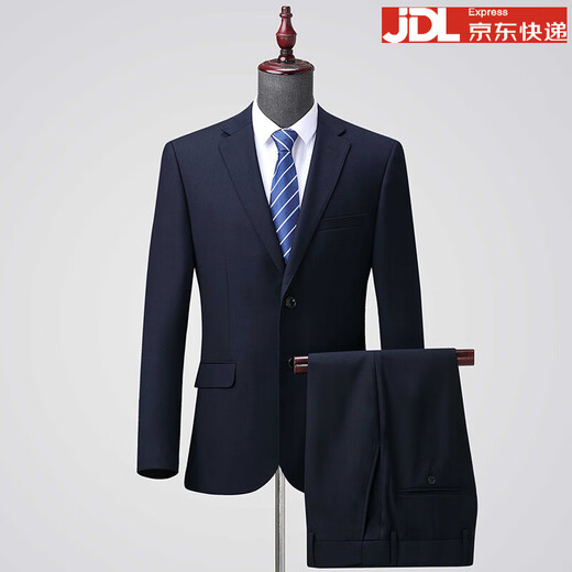 BOSS business formal wool men's suit spring and autumn high-end wedding solid color suit jacket navy/no slit S C version 165/92C