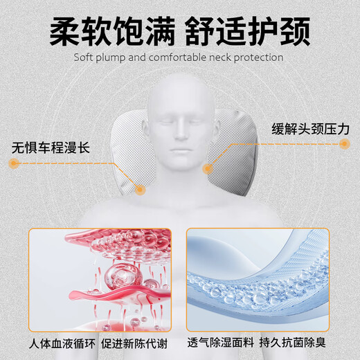 Yingfu Cat Car Headrest Car Neck Pillow Driving Car Pillow Main Driving Memory Foam Neck Pillow Suitable for Maybach Tesla
