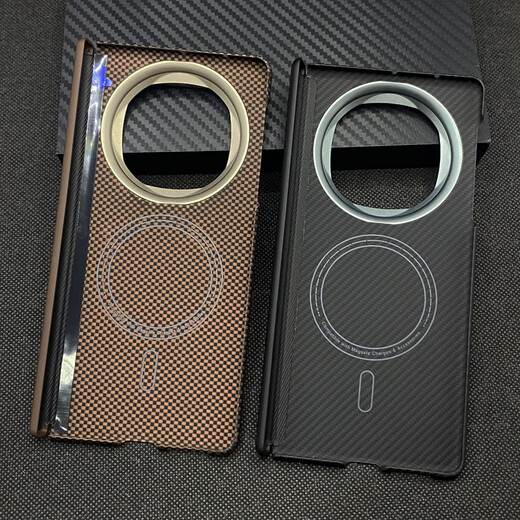 Huawei (HUAWEI) original quality suitable for Kevlar mobile phone protective case aramid fiber MateX6 carbon fiber full black and gray rough back cover Huawei_Mate_X6