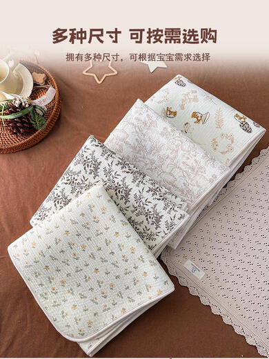 Diaper pad, washable baby waterproof and breathable diaper, large size baby diaper sheet, aunt pad, menstrual mattress, Yula Huayu, urine and dirt barrier, washable, 1 piece, 120x65cm