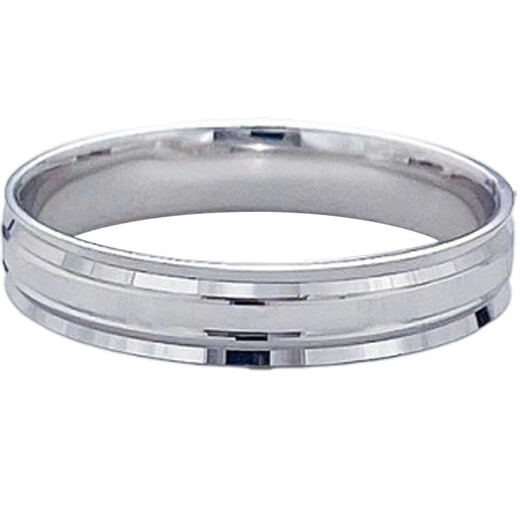 Beijing Gold Trading Center Co., Ltd. Platinum solid solid CNC three-ring ring (width is about 3.8-4.2) Mother and lover’s birthday Mid-Autumn Festival gift Platinum solid solid CNC three-ring ring (about 4.75g)
