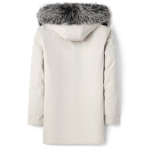 BABOCHEN Winter Parka Men's Fur Coat Winter Removable Mink Liner Fur Integrated Whole Mink Fashion Jacket Trendy Black (Full Mink Liner/Sleeves Plus Rabbit Fur) 3XL