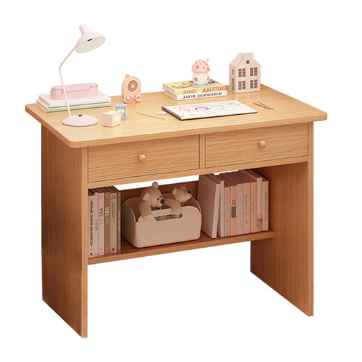 Xinyouliangjia computer desk desk with drawer small table study desk makeup table A093 80 pastoral oak color