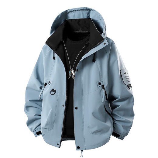 Dances with Wolves 2025 New Jacket Men's Outdoor Work Jacket Couple Single Jacket Cycling Jacket Windproof Mountaineering Jacket 8053 Beige S